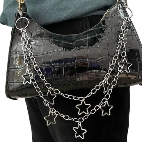 نجمة الهيب هوب الشرير سلسلة الخصر للجينز بنطلون تنورة سبيكة معدنية سلسلة المرأة قلادة للجنسين 40 سم in Kuwait