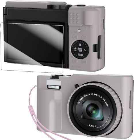 Silicone Case for Panasonic LUMIX ZS99 Digital Camera with with Removable Lens Cover and Screen Protector and a Lanyard for Panasonic LUMIX ZS99 Accessories -(Orange) in Saudi Arabia