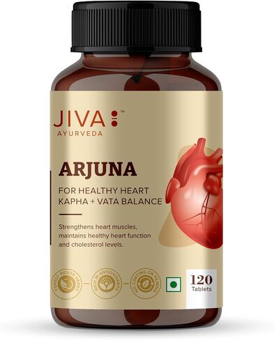 Jiva Ayurveda Arjuna (Terminalia Arjuna) Supplement – 120 Tablets – Pure Bark Botanical Formula for Daily Vitality & Systemic Wellness in Saudi Arabia