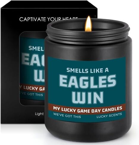Smells Like A Eagles Win Scented Candle Football Themed Merch Fan Shop Men Women Sport Stuff Gear Decor Team Accessories Ornaments Bf Boyfriend Naughty Weird Novelty Cool Special Present Funny Gift in Saudi Arabia