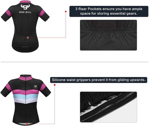Women's Cycling Jersey Short Sleeve MTB Bike Clothing Road Bicycle Shirts Shorts Padded Pants in Saudi Arabia