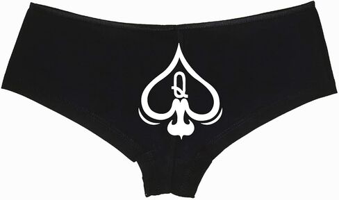 Lovedusts The Queen of Spades Booty Shorts Cotton Bikini &Thong Panties and cami set (X-Large, Black) in Saudi Arabia