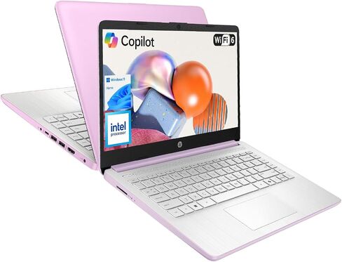 HP Ultrabook 14 كمبيوتر محمول لدراسة الأعمال والمنزل 2026، MS Office للويب + Win11 Home، وحدة المعالجة المركزية Intel رباعية النواة، 128 جيجابايت SSD، WiFi 6، حزمة Thunderobot ماوس لاسلكي in Kuwait