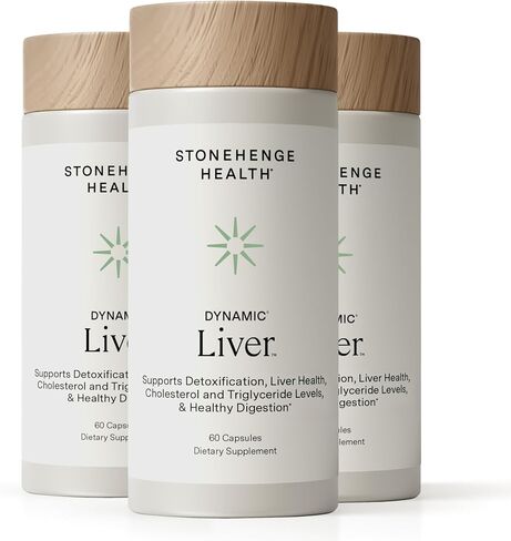 Stonehenge Health Dynamic Liver – Siliphos Milk Thistle Formula – Liver Support & Antioxidant Support, Gut-Liver Axis, Selenium, Zinc, Vitamin E, Ginger, Beetroot Extract Non-GMO, 60 Veg Caps (3 Pack) in Saudi Arabia