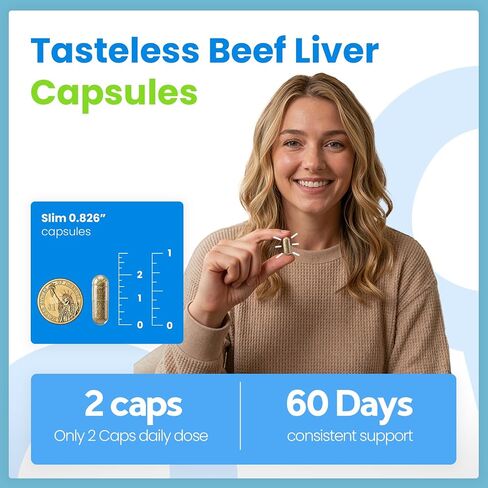 Beef Organ Supplements for Women, Beef Liver, Kidney, Heart, Uterus Tissue, Hormonal Balance, Immune Support,Natural Iron Vitamins Supplements for Energy, Grass Fed Pasture Raised 120 Capsules in Saudi Arabia