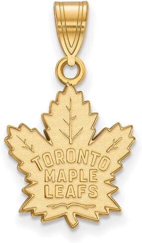 قلادة Diamond2Deal من الذهب الأصفر عيار 10 قيراط Toronto Maple Leafs متوسطة الحجم (L - 0.87 بوصة عرض - 0.52 بوصة) in Kuwait