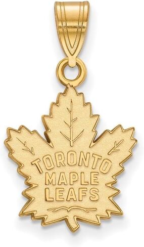 قلادة Diamond2Deal من الذهب الأصفر عيار 10 قيراط Toronto Maple Leafs متوسطة الحجم (L - 0.87 بوصة عرض - 0.52 بوصة) in Kuwait