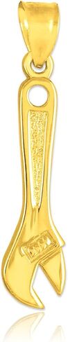 14k Gold Wrench Charm Pendant in Kuwait