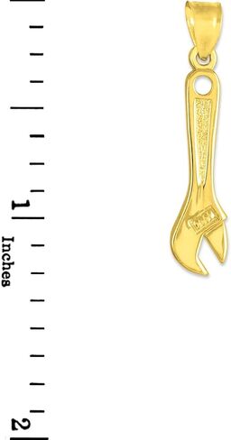 14k Gold Wrench Charm Pendant in Kuwait