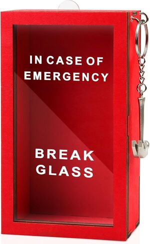 WenmthG Funny Gift Emergency Box - Create Self Defined Idea Jar w/Hammer, Break in Case of Emergency Box - Desk Decor - Personalized Gag Gift for Friends Coworkers in Saudi Arabia