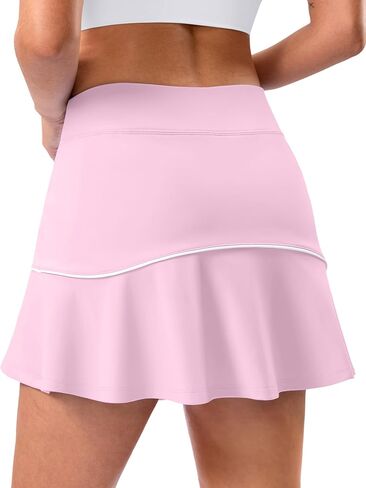 SANTINY Tennis Skirts for Women Pleated Athletic Skirt with 2 Pockets Stretchy Shorts Causal Pickleball Golf Skort in Kuwait