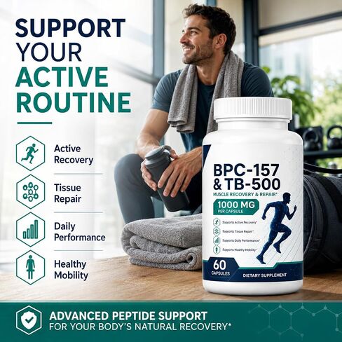 BPC 157 and TB500 | Research Grade | Gluten-Free 99% High-Purity for Men & Women - 60Ct TB in Saudi Arabia