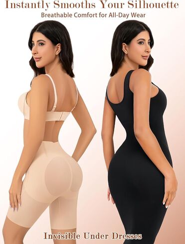 Seamless Shapewear Shorts for Women, Mid-Thigh Tummy Control – No Rolling, Soft & Breathable Comfort in Kuwait