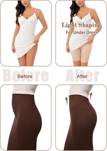 Seamless Shapewear Shorts for Women, Mid-Thigh Tummy Control – No Rolling, Soft & Breathable Comfort in Kuwait