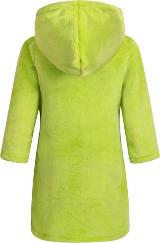 Boys' Girls' Hooded Bathrobe Soft Plush Robe Kids Sleepwear Dressing Gown Gift (US, Age, 2 Years, 3 Years, Green) in Saudi Arabia
