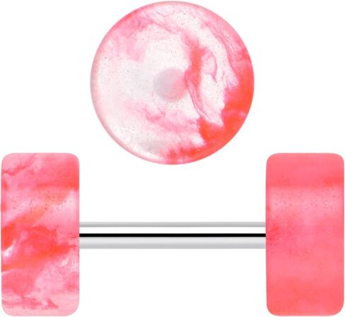 Body Candy Unisex 2PC Stainless Steel Illusion Cheater Plug Earrings Two Tone Green Glow in the Dark Fake Ear Plugs Gauges in Kuwait