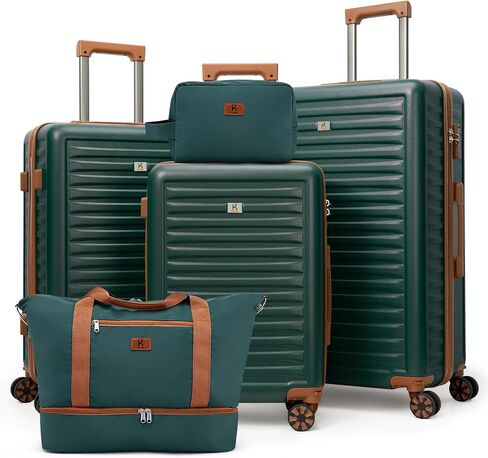 KUNEL Luggage Sets 5 Piece Suitcases with Wheels,ABS Hard Case Suitcases with Spinner Wheels, TSA Lock, Durable Travel Luggage in Saudi Arabia