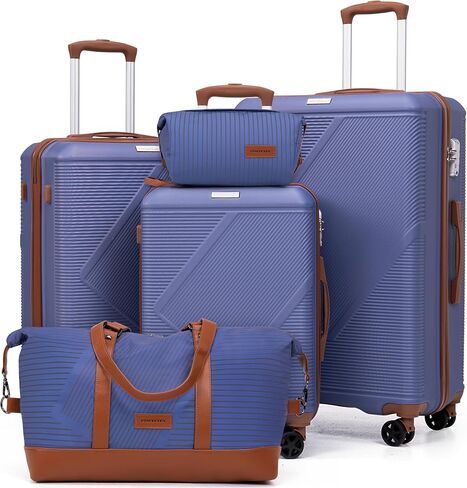 CONCEPTEN Luggage Sets 5 Piece, Hardside Spinner Suitcases with Wheels, Lightweight Carry On Luggage Set with TSA Lock, 20in 24in 28in ABS Hardshell Travel Set, Black in Saudi Arabia