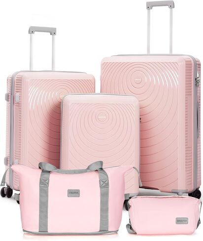 CONCEPTEN Luggage Sets 5 Piece,Lightweight,Impact-Resistant,Wear-Resistant Suitcases with Wheels, Hardshell Suitcase Set with Spinner Wheels, PP Carry on Luggage Set with TSA Lock, Travel Luggage in Saudi Arabia