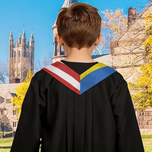 America Ukraine Ukranian Flag Graduation Stole Scarf Shawl Sash Class of 2026 for Kids Preschool Kindergarten Students Soft Lightweight Scarves Graduate Gift Back to School in Kuwait