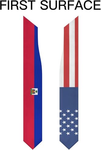 America Haiti Haitian Flag Graduation Stole Scarf Shawl Sash Class of 2026 for Kids Preschool Kindergarten Students Soft Lightweight Scarves Graduate Gift Back to School in Kuwait