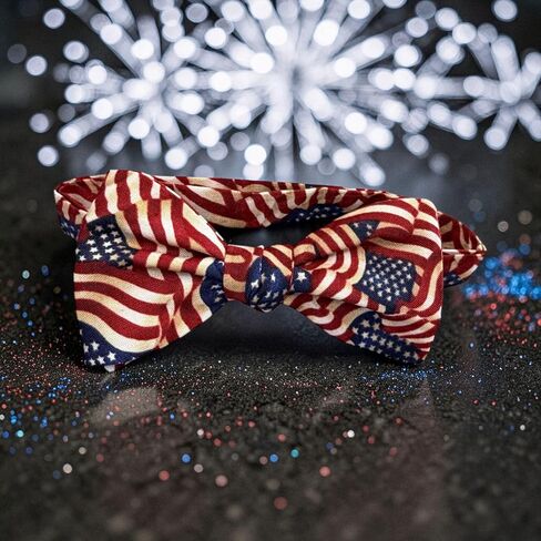 Mens Self-Tie Bow Tie Patriotic Flags, Plaids & Fireworks in Saudi Arabia