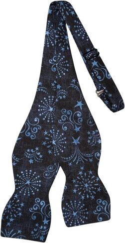 Mens Self-Tie Bow Tie Patriotic Flags, Plaids & Fireworks in Saudi Arabia