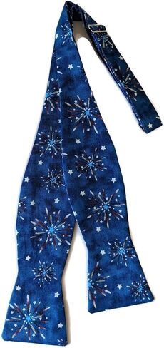 Mens Self-Tie Bow Tie Patriotic Flags, Plaids & Fireworks in Saudi Arabia