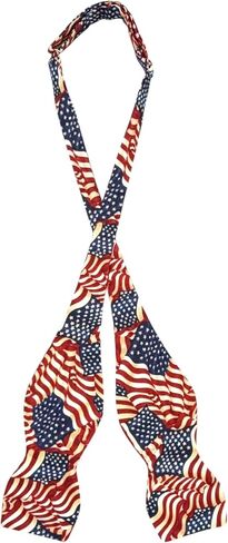 Mens Self-Tie Bow Tie Patriotic Flags, Plaids & Fireworks in Saudi Arabia