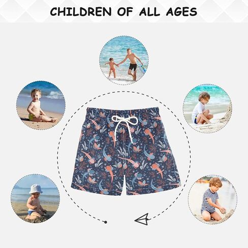 Aflyko Cute Boys' Board Shorts Toddler Teens Swim Trunk Girls Beach Swimwear Bathing Suit in Saudi Arabia