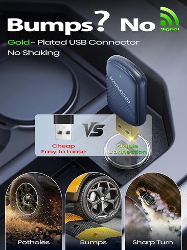 Wireless CarPlay Adapter for Apple – Android Auto Wireless Adapter,5GHz Wi-Fi Zero-Lag Dongle, Stable Auto-Connect, Gold-Plated USB-A & C for All Wired CarPlay Cars 2016+, Mini Plug & Play in Saudi Arabia