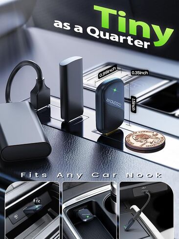 Wireless CarPlay Adapter for Apple – Android Auto Wireless Adapter,5GHz Wi-Fi Zero-Lag Dongle, Stable Auto-Connect, Gold-Plated USB-A & C for All Wired CarPlay Cars 2016+, Mini Plug & Play in Saudi Arabia