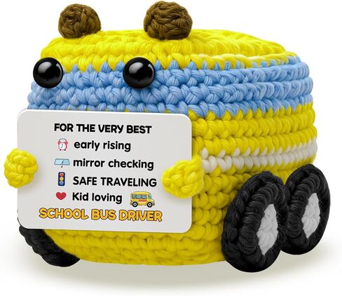 Bus Driver Appreciation Gifts for School Bus Drivers Cute Handmade Crochet School Bus Driver Gifts School Stocking Stuffers Mens Christmas Stocking in Saudi Arabia