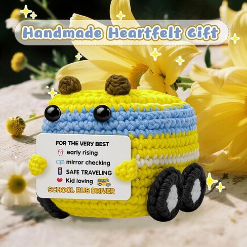 Bus Driver Appreciation Gifts for School Bus Drivers Cute Handmade Crochet School Bus Driver Gifts School Stocking Stuffers Mens Christmas Stocking in Saudi Arabia