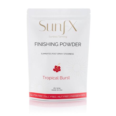 SunFX Post Spray Tan Translucent Finishing Powder | Talc Free | Sunless Tanning Setting Powder | Cheeky-Sunshine | Shimmer 1lb (Crisp & Fresh, 1lb) in Saudi Arabia