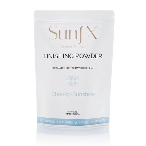 SunFX Post Spray Tan Translucent Finishing Powder | Talc Free | Sunless Tanning Setting Powder | Cheeky-Sunshine | Shimmer 1lb (Crisp & Fresh, 1lb) in Saudi Arabia