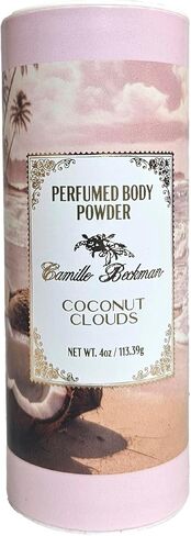 Coconut Clouds Scented Talc-Free Body Powder, Perfumed Dusting Powder, Camille Beckman, 4 Ounce in Saudi Arabia