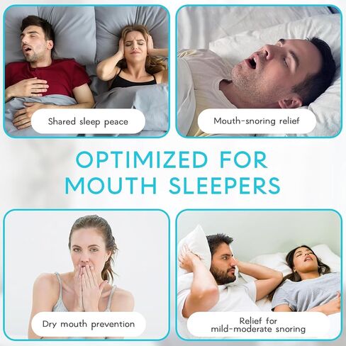 Chin Strap for Sleeping, M Size – Anti Snoring Chin Strap for Sleepers, Adjustable Jaw Support Strap, Secure Mouth Closure, Breathable & Comfortable for Night Sleep in Saudi Arabia