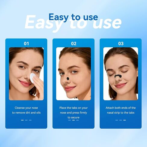 Nasal Strips for Snoring. Extra Strength Snoring Solution Nose Strips for Breathing,Sports, Sleep in Saudi Arabia