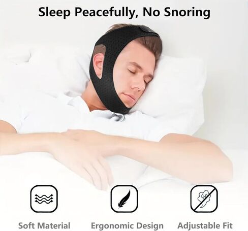 Anti Snoring Chin Strap, Effective cpap Chin Strap, Anti Snore Device to Keep Mouth Closed, Sleeping Chin Strap for Men and Women and Stop Snoring Soultion in Saudi Arabia