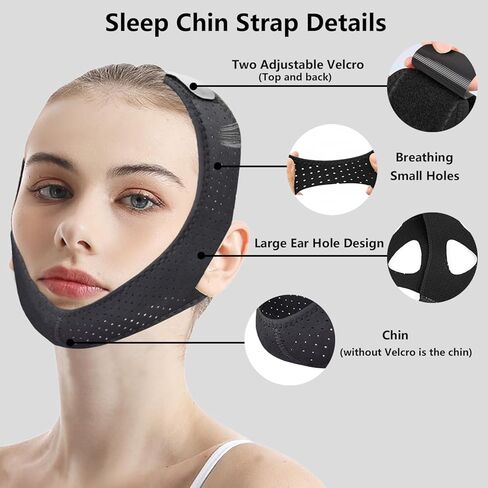 Anti Snoring Chin Strap, Effective cpap Chin Strap, Anti Snore Device to Keep Mouth Closed, Sleeping Chin Strap for Men and Women and Stop Snoring Soultion in Saudi Arabia