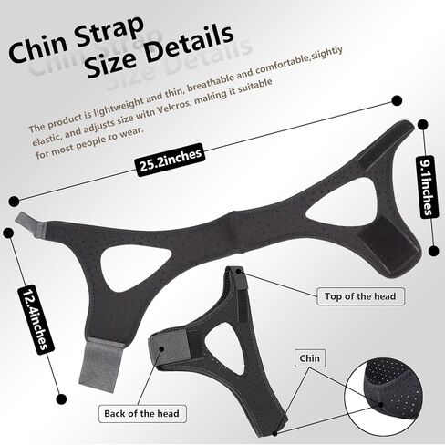 Anti Snoring Chin Strap,Adjustable CPAP Chin Strap,Chin Strap for Sleeping with Vent Holes,Fit to Keep Mouth Closed and Effective Stop Snoring Solution,Anti Snore Devices for Men and Women in Saudi Arabia