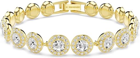Swarovski Una Angelic set, Set (3), Round cut, Clear, Gold-tone Finish in Saudi Arabia