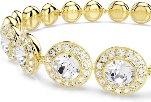 Swarovski Una Angelic set, Set (3), Round cut, Clear, Gold-tone Finish in Saudi Arabia