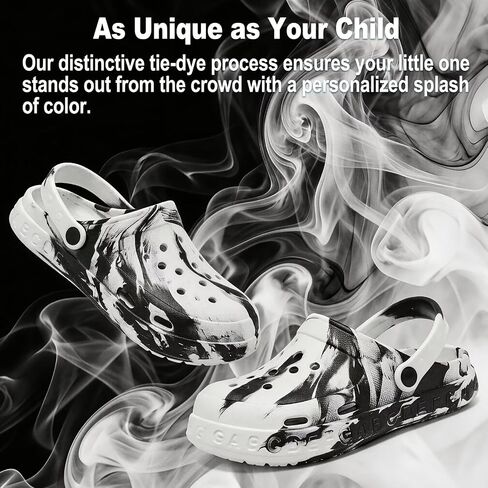 Kids Toddler Clogs with Unique Non-Slip Sole, Lightweight Boys Girls Garden Shoes with ABC Alphabet Pattern, Slip-on Children Sandals with Back Strap, Cute Water Shoes for Beach Pool Shower in Kuwait