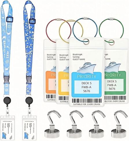 Cruise Luggage Tags, Carnival Cruise for NCL, Princess, Carnival, Royal Caribbean Ship Essentials Tag Holders 12 Packs. in Saudi Arabia