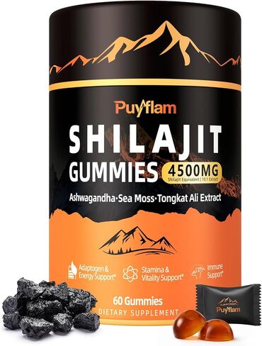Shilajit Gummies 4500mg – 14-in-1 Himalayan Shilajit for Men with Ashwagandha, Tongkat Ali, Black Maca, CoQ10, NMN & Turmeric, Natural Energy, Stamina & Vitality Immune Support – 60 Gummies in Saudi Arabia