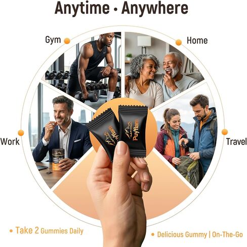 Shilajit Gummies 4500mg – 14-in-1 Himalayan Shilajit for Men with Ashwagandha, Tongkat Ali, Black Maca, CoQ10, NMN & Turmeric, Natural Energy, Stamina & Vitality Immune Support – 60 Gummies in Saudi Arabia
