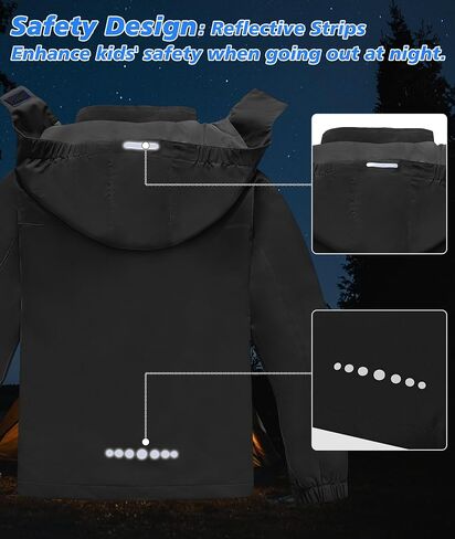 Boys Rain Jacket Kids Lightweight Rain Jackets Waterproof Hooded Windbreaker Outdoor Coats for Boys Girls in Saudi Arabia