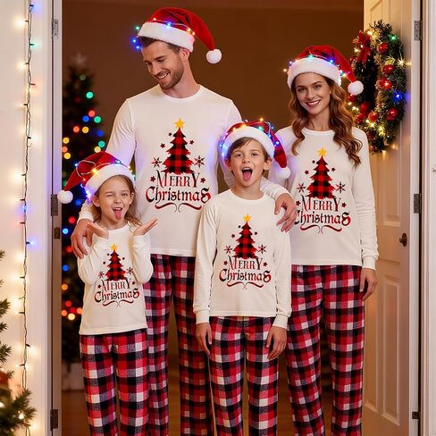 OAKFashion Christmas Pajamas for Family, Xmas Pajamas Family Christmas Pjs Matching Sets Holiday Nightwear Jammies in Saudi Arabia